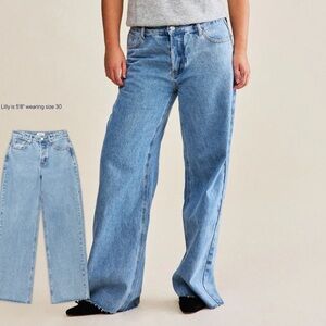 Parke low rise baggy jeans in vintage wash